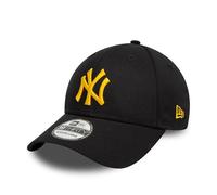 New Era MLB 39Thirty Casquette New York Yankees Noir Jaune Logo de l'équipe Baseball Chapeau Casquette Extensible