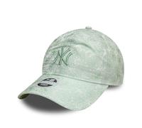New Era MLB 920 Casquette pour Femmes New York Yankees Fleur Logo de l'équipe Motif Floral Chapeau Vert