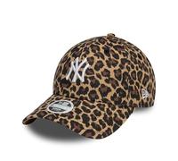 New Era MLB Casquette New York Yankees léopard imprimé Animal 9Forty Chapeau Femme Fille été Marron