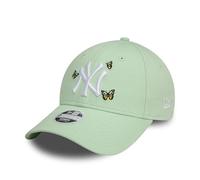 New Era MLB Casquette pour Les Fans Casquette pour Filles Femmes réglable New York Yankees Logo NY Papillon Vert