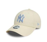 New Era MLB Casquette pour Les Fans New York Yankees Baseball visière incurvée Strapback Femme Fille NY Beige