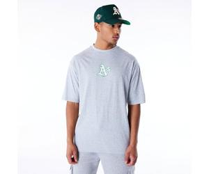 New Era MLB World Series T-Shirt surdimensionné Oakland Athletics Gris chiné Blanc