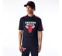 New Era NBA Panel T-Shirt surdimensionné Chicago Bulls Noir/Rouge