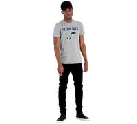 New Era Nba Regular Utah Jazz Short Sleeve T-shirt Gris L Homme