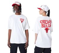 New Era NBA Script Oversized T-Shirt Chicago Bulls Blanc L