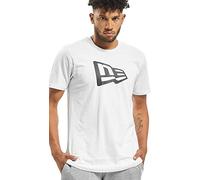 New Era Ne Essential Flag Tee Newera T-Shirt à Manches Courtes pour Homme Blanc XS