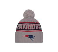 New Era New England Patriots NFL 2024 Sideline Sport Knit Gris Bonnet à Pompon
