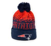 New Era New England Patriots NFL Sport Knit Bleu Marine Rouge Bonnet à Pompon
