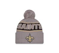 New Era New Orleans Saints NFL 2024 Sideline Sport Knit Gris Bonnet à Pompon