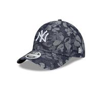 New Era New York Casquette de Baseball pour Femmes Yankees Logo de l'équipe Motif Floral Denim 920 Chapeau Bleu