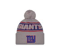 New Era New York Giants NFL 2024 Sideline Sport Knit Gris Bonnet à Pompon