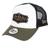 New Era Adjustable Trucker Cap - RETRO 5-PANEL blanc / olive