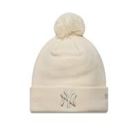 New Era New York Yankees Bonnet en tricot métallique pour femme Beige clair