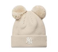 New Era New York Yankees Bonnet Femme Double Pom MLB Beige
