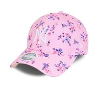 New Era New York Yankees Cap MLB Basecap Blumenmuster Kappe Baseball Damen Rosa - One-Size