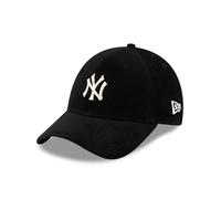 New Era New York Yankees Casquette réglable Velours côtelé visière incurvée 940 Chapeau Logo de l'équipe Noir
