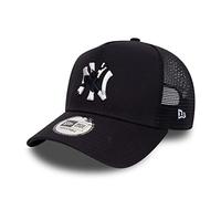 New Era New York Yankees Fan Kappe MLB Dunkelblau gebogener Schirm verstellbar Trucker - One-Size