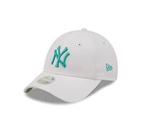 New Era New York Yankees League Essential White Aqua 9Forty Women Adjustable Cap - One-Size