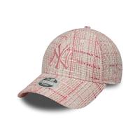 New Era New York Yankees MLB Casquette pour Femme Casquette Ajustable Tweed 9Forty Filles Femmes NY Rose