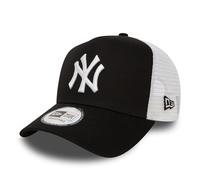 New Era New York Yankees MLB Clean Noir Blanc 9Forty A-Frame Casquette de Camionneur Ajustable pour Enfants