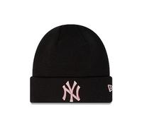 New Era New York Yankees MLB League Essential Black Pink Cuff Knit Beanie - One-Size