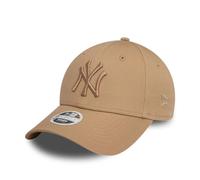 New Era New York Yankees MLB League Essential Ton sur Ton Beige 9Forty Casquette Ajustable pour Femmes