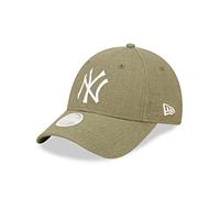 New Era New York Yankees MLB Linen Olive White 9Forty Adjustable Women Cap - One-Size