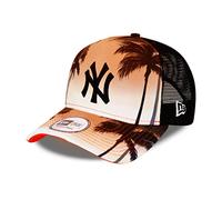 New Era New York Yankees MLB Summer City Orange A-Frame Adjustable Trucker Cap - One-Size