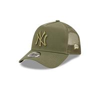 New Era New York Yankees MLB Tonal Mesh Olive A-Frame Adjustable Trucker Cap - One-Size