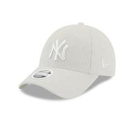New Era New York Yankees MLB Velours Côtelé Blanc Chromé 9Forty Casquette Ajustable pour Femmes
