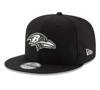New Era NFL 9FIFTY Casquette ajustable à snapback Noir/blanc Taille unique, Baltimore Ravens., Taille unique