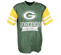 New Era NFL Contrast Sleeve Os Tee Grepac Cig T-Shirt à Manches Courtes pour Homme, Vert, XL