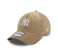 New Era NY New York Yankees Casquette de Baseball Logo de l'équipe visière incurvée Velours côtelé réglable Chapeau Beige
