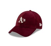 New Era Oakland Athletics Casquette en Velours côtelé MLB Logo de l'équipe réglable Chapeau Rouge