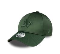 New Era Oakland Athletics Chapeau pour Femmes Logo de l'équipe Satin Fermeture à Pression MLB Casquette Tonal Vert