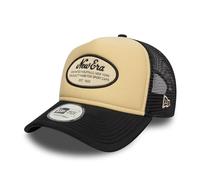 New Era Oval Foam Patch 9Forty A-Frame Trucker Cap Beige