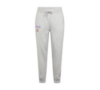 NEW ERA Pantalon 'NBA ESSENTLS LOSLAK' gris / violet foncé / orange clair, Taille 31-32