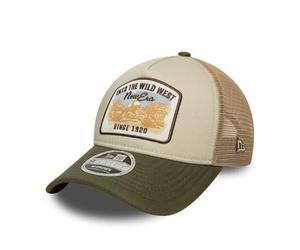 New Era Patch 9Forty M-Crown A-Frame Casquette de Camionneur Beige Vert OL
