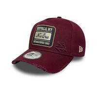 New Era Patch Distressed 9Forty E-Frame Cap Bordeaux Rouge
