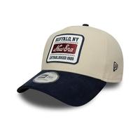 New Era Patch Suede 9Forty E-Frame Casquette Beige Bleu