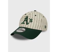 Casquette New Era Pinstripe 9TWENTY Athletics blanc crème vert foncé