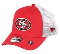New Era San Francisco 49ers NFL White Mesh Trucker 9Forty A-Frame Trucker Cap - One-Size