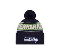 New Era Seattle Seahawks NFL 2024 Sideline Sport Knit Azul Bonnet à Pompon