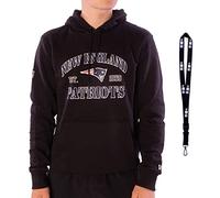 New Era Sweat à capuche - Football NFL Basketball NBA Baseball MLB Team - Cordon tour de cou limité - Article de fans - Article de sport (Nouvelle-Angleterre Patriots noir, M), New England Patriots