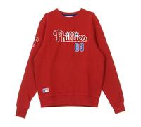 New Era - Sweat à col rond avec inscription d'équipe - Homme - Sweatshirts et sweats à capuche - Rouge - Taille: S