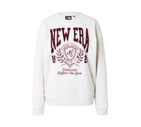 NEW ERA Sweat-shirt 'Crest' gris clair / bourgogne, Taille XS
