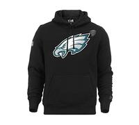 New Era Sweater - Philadelphia Eagles - American Football Fanbekleidung - Schwarz - Kapuze Teamlogo - mit CapSpin Pin