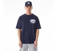 New Era T-Shirt de Baseball Unisexe surdimensionné New York Yankees Navy Whitete T-Shirt