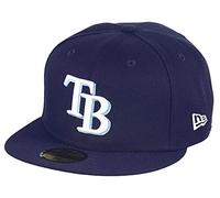 New Era Tampa Bay Rays MLB Cap 59Fifty Basecap Baseball Kappe Blau - 8-64cm (XXL)