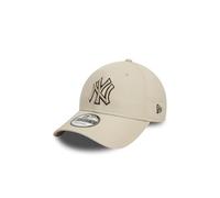 Casquette New Era Team Outline 9FORTY New York Yankees beige noir